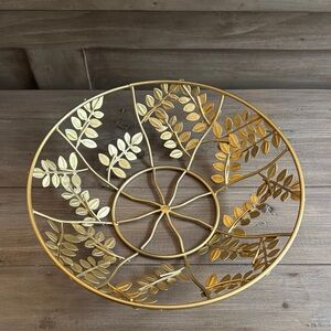 Gold Leaf Decorative Metal Bowl